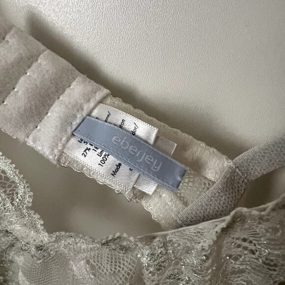Eberjey White Lace Lingerie Bodysuit Small - Picture 4 of 7